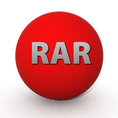 RAR circular icon on white background