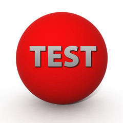 Test  circular icon on white background