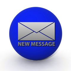 new message circular icon on white background