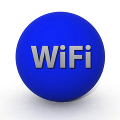 wifi circular icon on white background