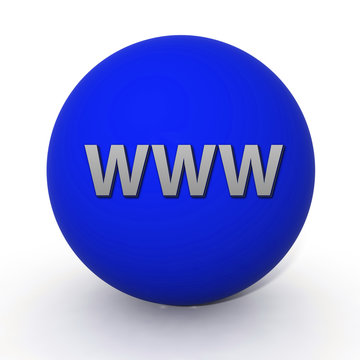 www circular icon on white background