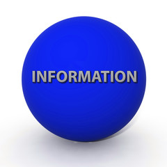 information circular icon on white background