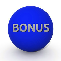 bonus circular icon on white background