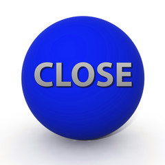 close circular icon on white background