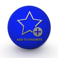 Obraz premium Favorite circular icon on white background