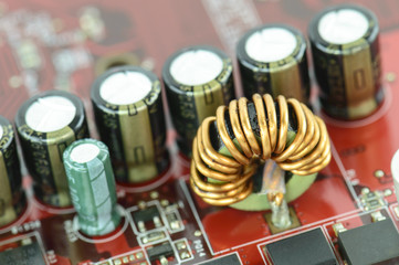close-up microcircuit