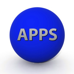 Apps circular icon on white background