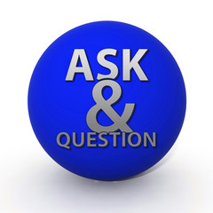Q&A  circular icon on white background