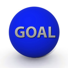 Goal circular icon on white background