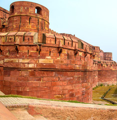 Red fort complex in Agra, India