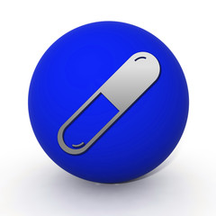 Pill circular icon on white background
