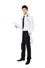 full length young  medical doctor