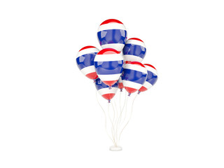 Flying balloons with flag of thailand