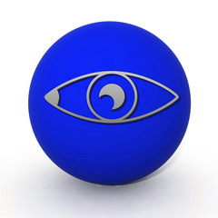 Eye circular icon on white background