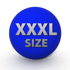 XXXL size circular icon on white background