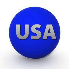 Usa circular icon on white background