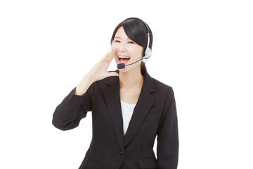 呼びかけるオペレーター