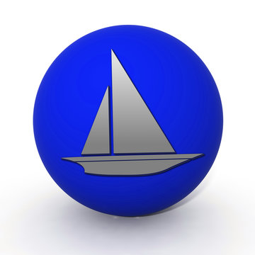Boat circular icon on white background