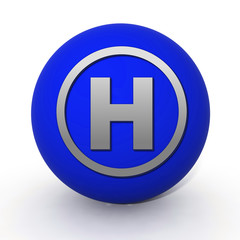 Fototapeta premium Emergency circular icon on white background