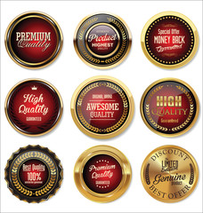Vintage sale labels collection design elements, Premium quality