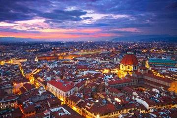 Foto op Canvas Night view of Florence, Italy © SJ Travel Footage