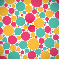 Abstract colored circles on the gray background