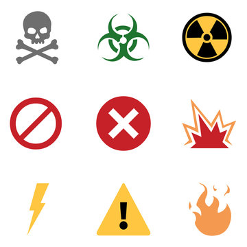 Vector Set of Warning Icons