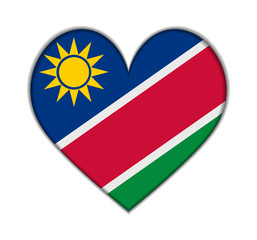 Namibia heart flag vector