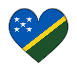 Solomon Islands heart flag vector