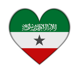 Somaliland heart flag vector