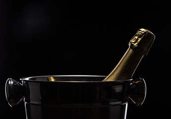 Champagne bucket on black background © Lukas Gojda