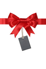 Geschenk Band mit Schleife für Geschenke mit leerem Schild