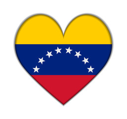 Venezuela heart flag vector
