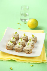 Pistachio Mini Cupcakes with Lime