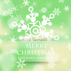 winter card with snowflake