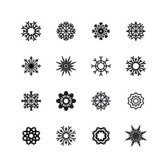 Snowflakes set.  winter and christmas Vector