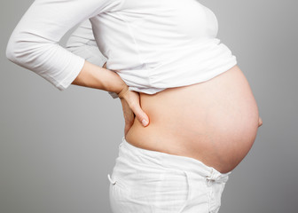 Pregnant woman having backache