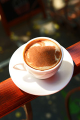 Cup of coffee close up
