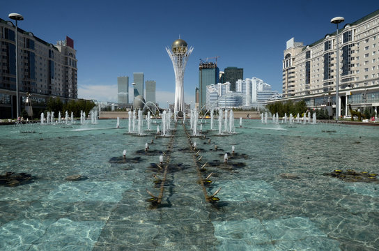 Bayterek Tower in Astana. symbol of Kazakhstan