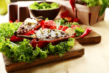 Stuffed pepper with meat and vegetables