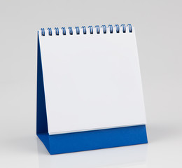 Blank desk calendar, isolated on white background