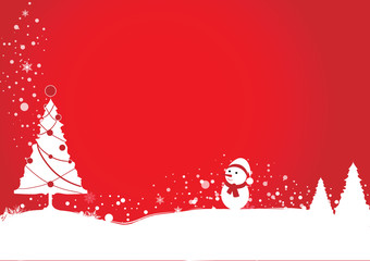 Hintergrund mit Weihnachtsmann und -baum