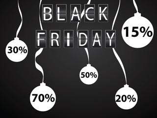 Black friday in giant discount, analog clock design,eps10