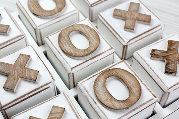 Game of Tic Tac Toe, close-up