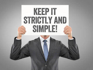 Keep it strictly and Simple