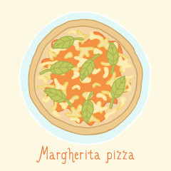 Margherita pizza.