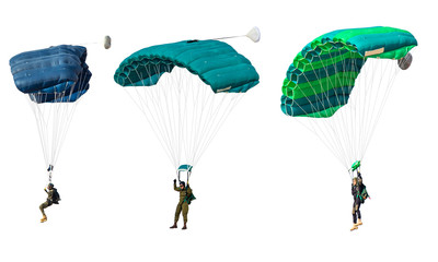 man athlete the parachutist - obrazy, fototapety, plakaty