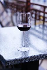 Wine tasting in bar