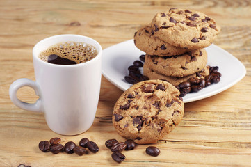 Coffee and chocolate cookies