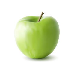 green apple isolated on white background